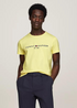 T-Shirt Tommy Hilfiger jaune ajusté coton bio