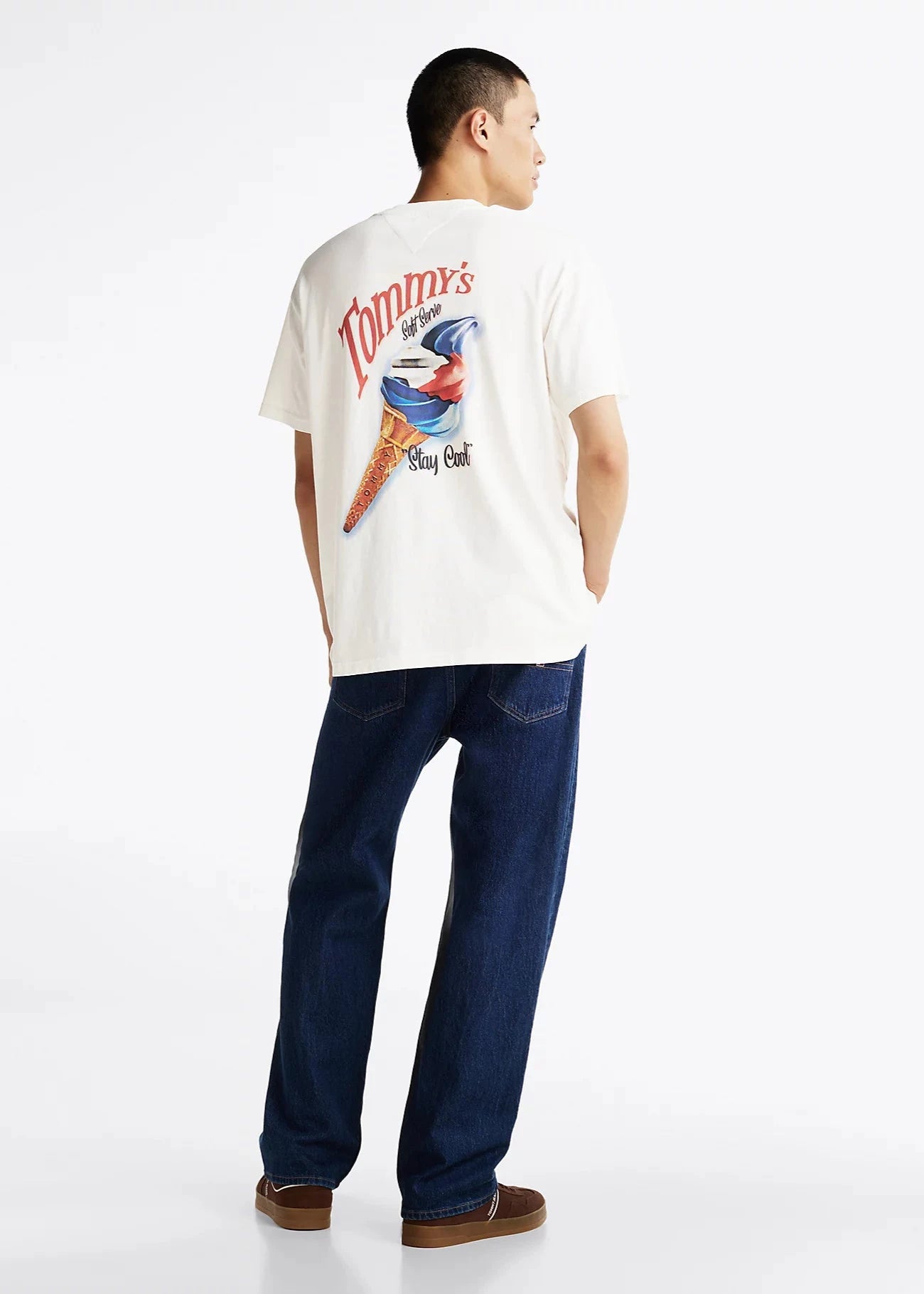 T-Shirt Tommy Jeans blanc pour homme | Georgespaul