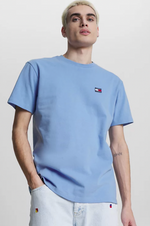 Afbeelding in Gallery-weergave laden, T-Shirt badge Tommy Jeans bleu clair en coton bio
