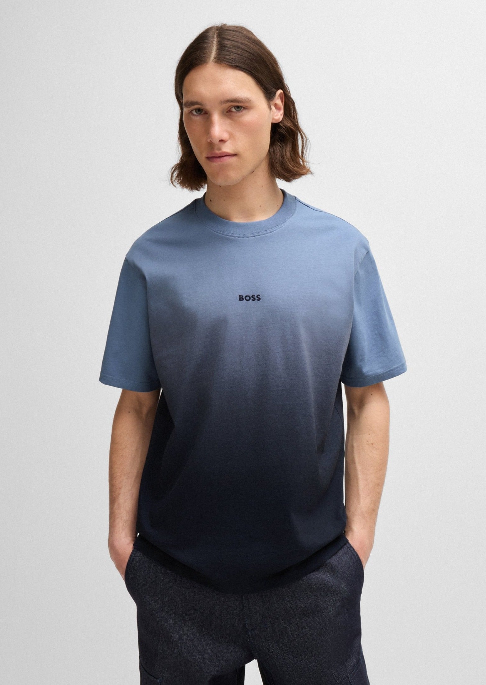 T-Shirt dégradé BOSS bleu | Georgespaul