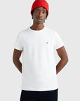 T-Shirt homme Tommy Hilfiger ajusté blanc coton stretch | Georgespaul