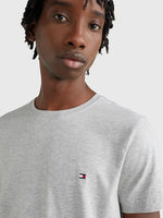 Charger l&#39;image dans la galerie, T-Shirt homme Tommy Hilfiger ajusté gris en coton stretch | Georgespaul
