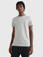 Laden Sie das Bild in den Galerie-Viewer, T-Shirt homme Tommy Hilfiger ajusté gris en coton stretch | Georgespaul
