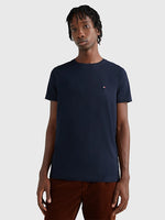 Afbeelding in Gallery-weergave laden, T-Shirt homme Tommy Hilfiger ajusté marine en coton stretch | Georgespaul
