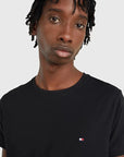 T-Shirt homme Tommy Hilfiger ajusté noir en coton stretch | Georgespaul