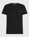 T-Shirt homme Tommy Hilfiger ajusté noir en coton stretch | Georgespaul