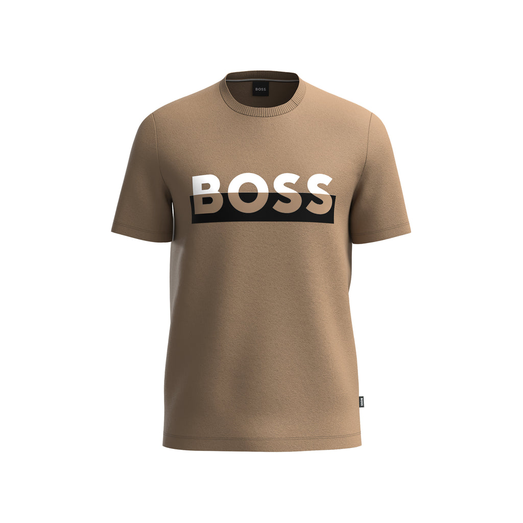 T-Shirt homme logo BOSS beige | Georgespaul