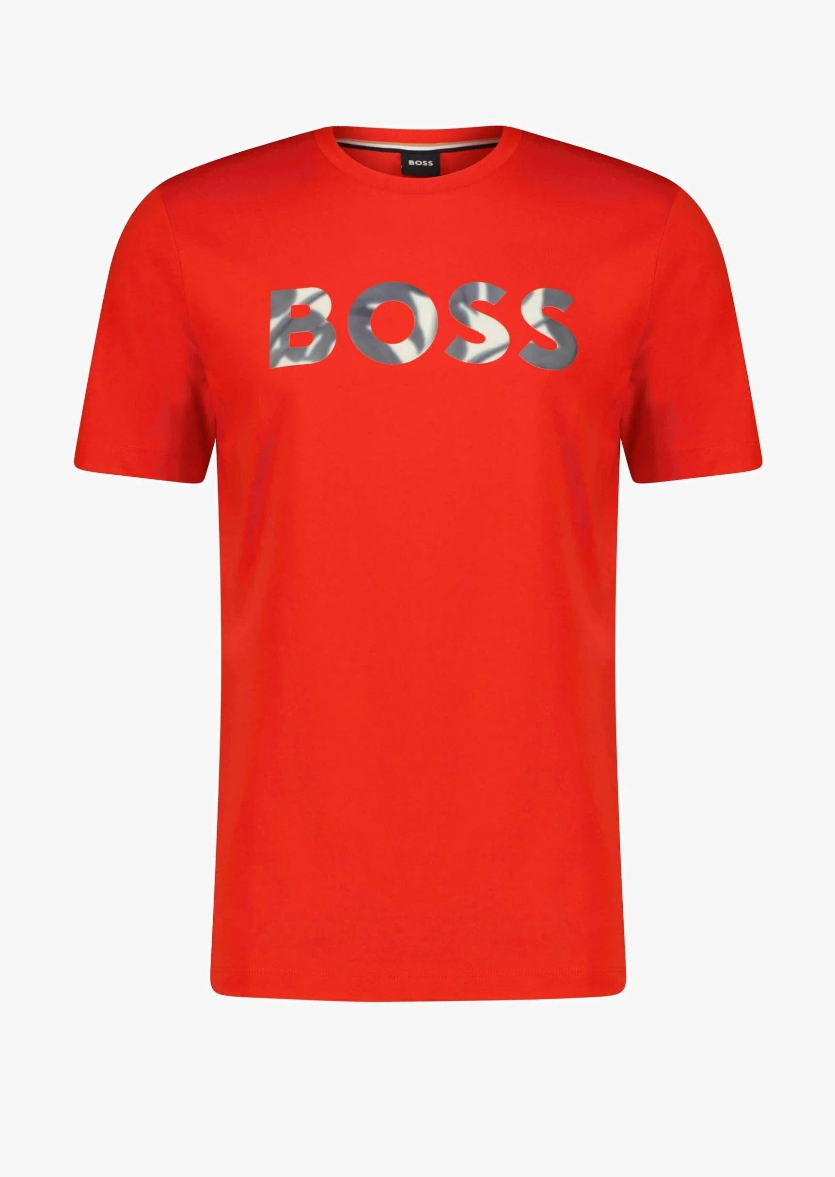 T-Shirt homme logo BOSS rouge | Georgespaul