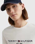 T-Shirt logo Tommy Hilfiger blanc en coton bio