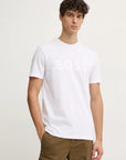 T-Shirt logo BOSS blanc pour homme | Georgespaul