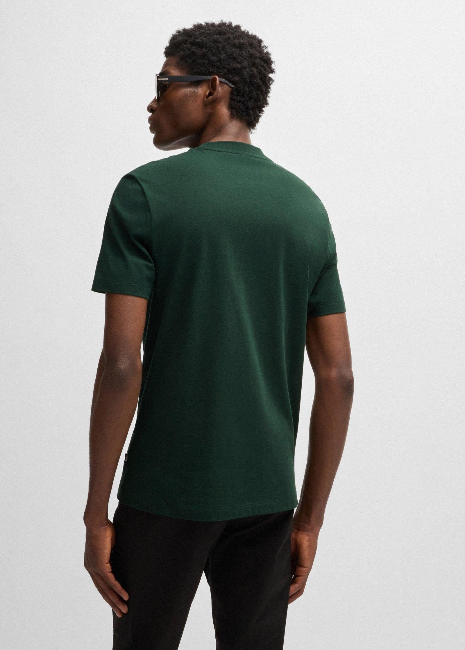 T-Shirt logo BOSS vert pour homme | Georgespaul