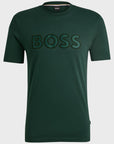 T-Shirt logo BOSS vert pour homme | Georgespaul