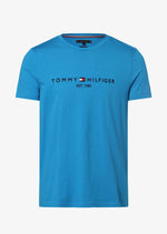 Afbeelding in Gallery-weergave laden, T-Shirt Tommy Hilfiger bleu en coton bio pour homme I Georgespaul
