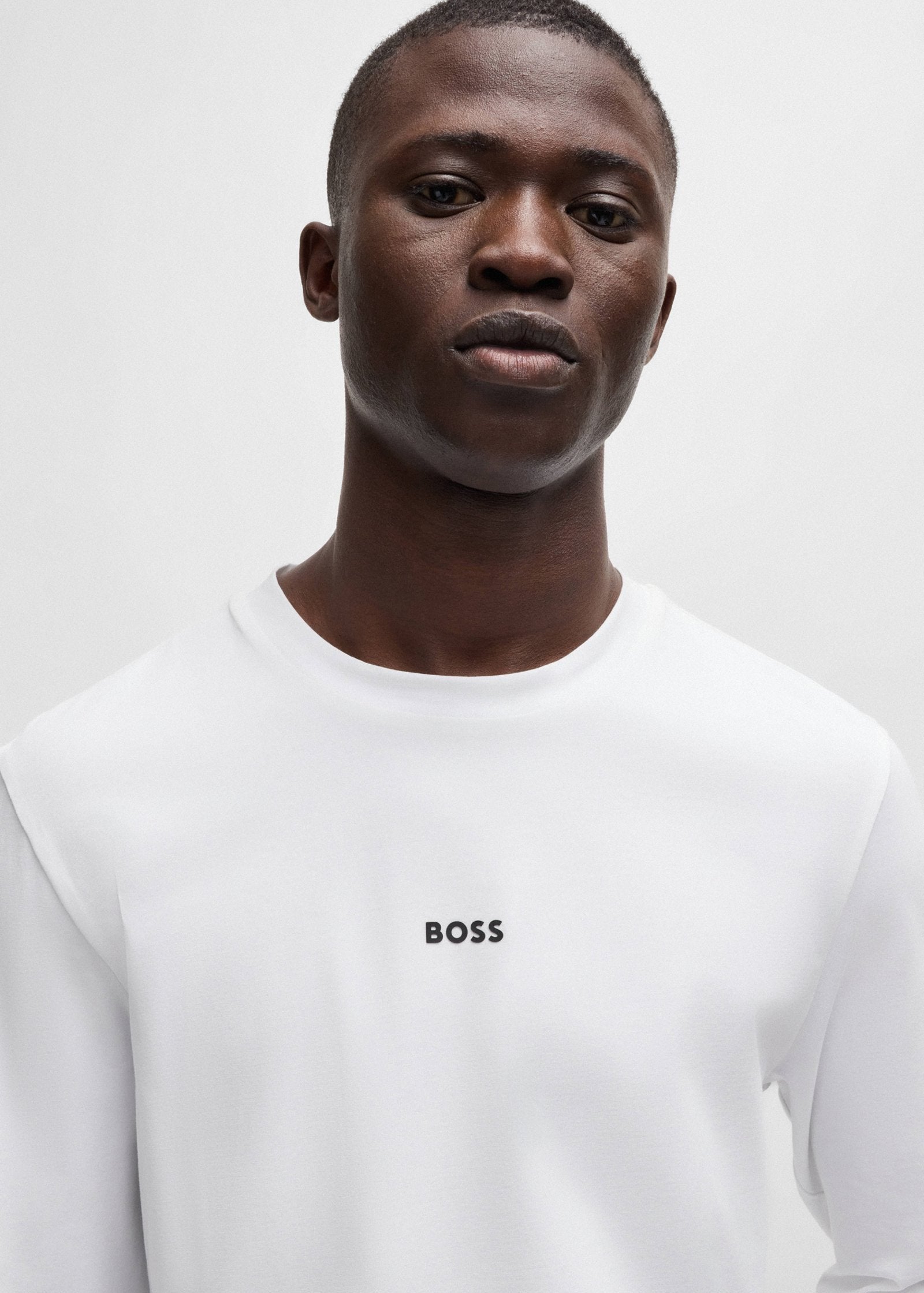 T-Shirt manches longues BOSS blanc | Georgespaul   