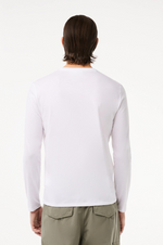 Laden Sie das Bild in den Galerie-Viewer, T-Shirt manches longues Lacoste blanc 
