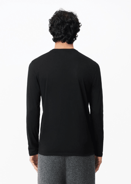 T-Shirt manches longues Lacoste noir - Georgespaul