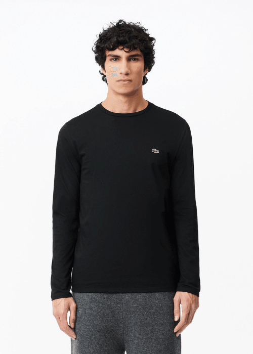 T-Shirt manches longues Lacoste noir - Georgespaul