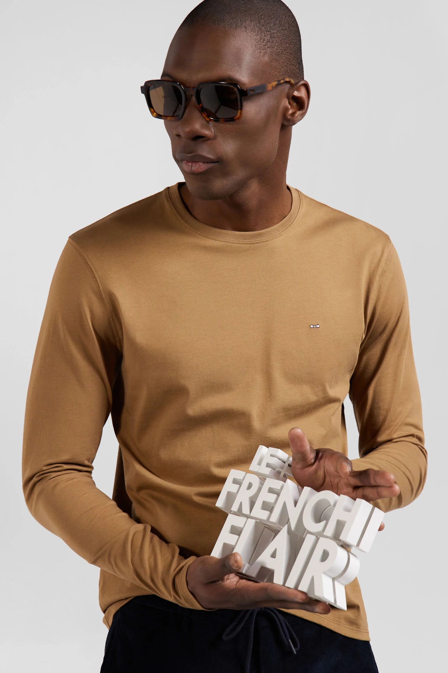 T-Shirt manches longues Eden Park marron - Georgespaul