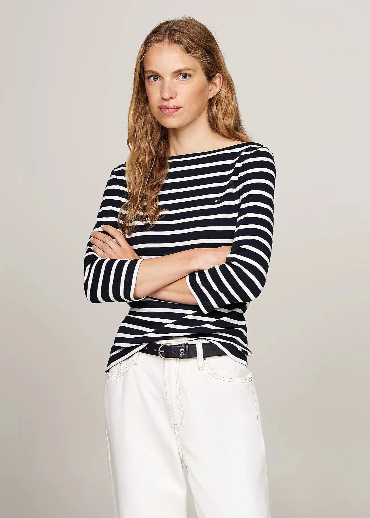 T-Shirt marinière Tommy Hilfiger en coton pour femme | Georgespaul