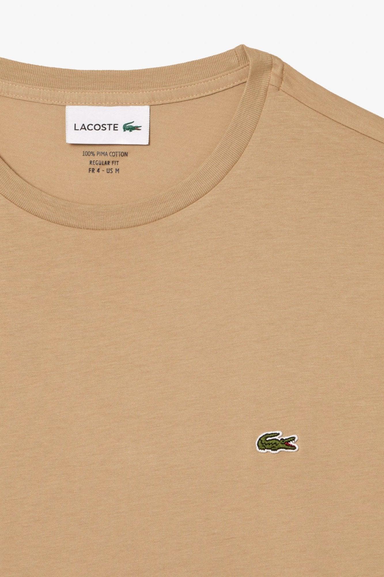 T-Shirt pour homme Lacoste beige | Georgespaul