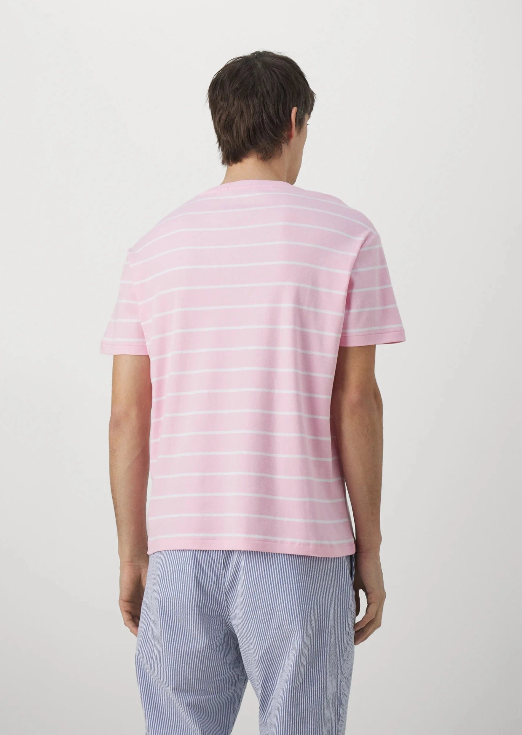 T-Shirt rayé homme Ralph Lauren rose | Georgespaul