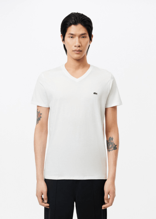 T-shirt Lacoste blanc - Georgespaul