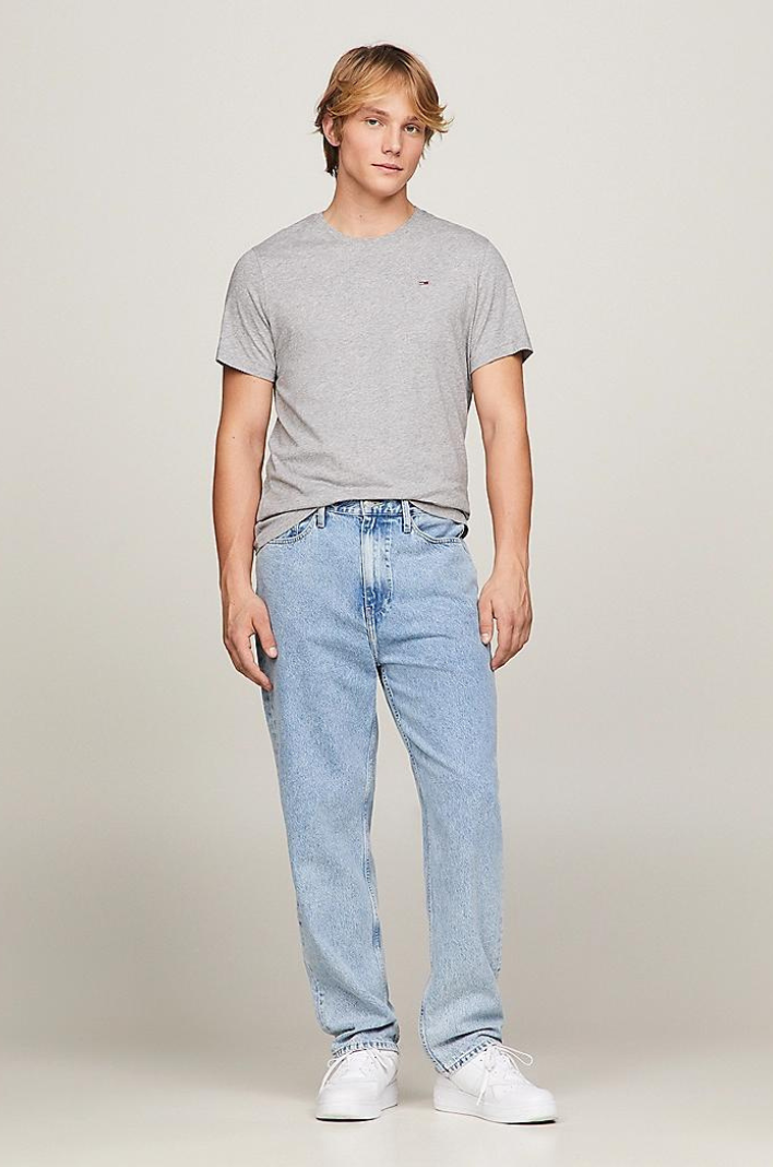 T-shirt Tommy Jeans gris coton bio