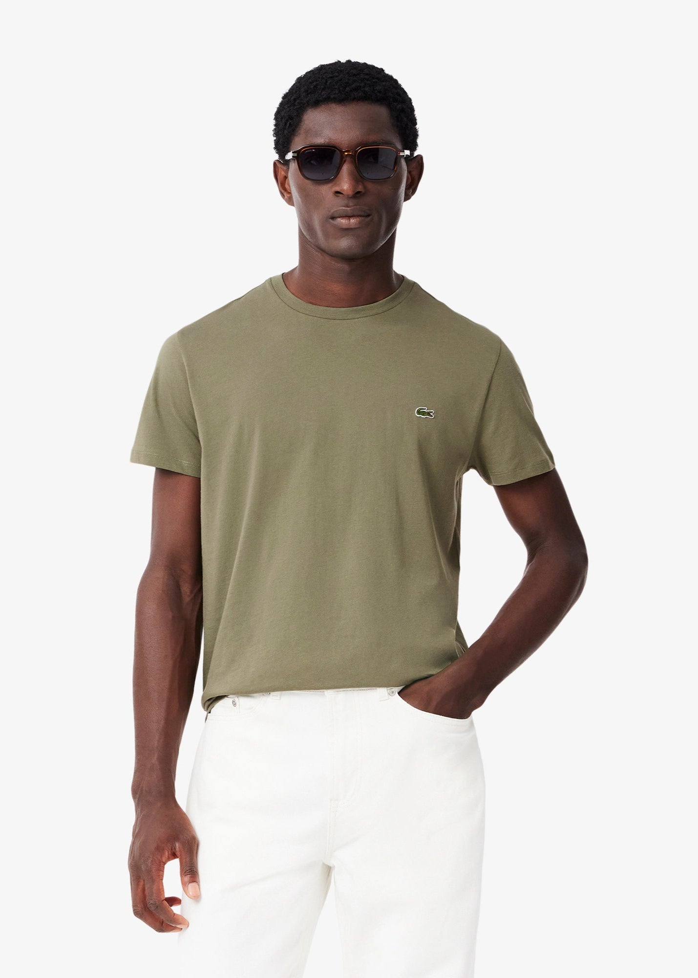 T-shirt Lacoste kaki pour homme | Georgespaul