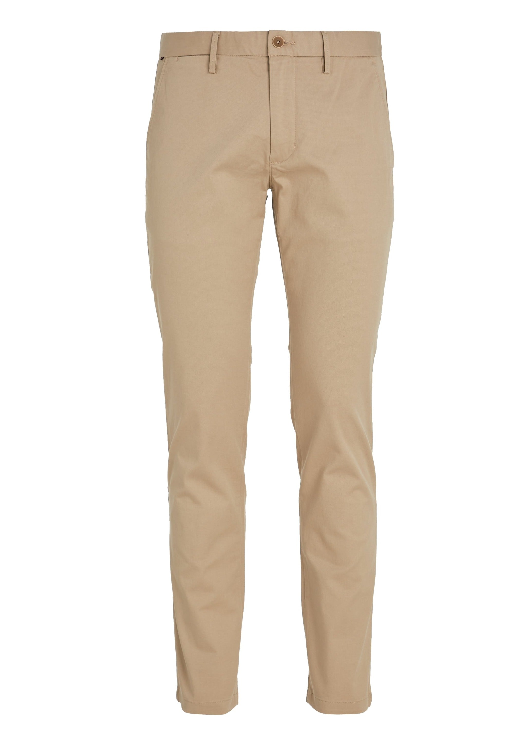 Pantalon chino Tommy Hilfiger beige en coton bio stretch | Georgespaul