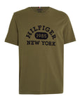 T-Shirt logo Tommy Hilfiger kaki en coton bio - Georgespaul