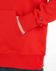 Sweat à capuche Tommy Hilfiger oversize rouge en coton bio - Georgespaul