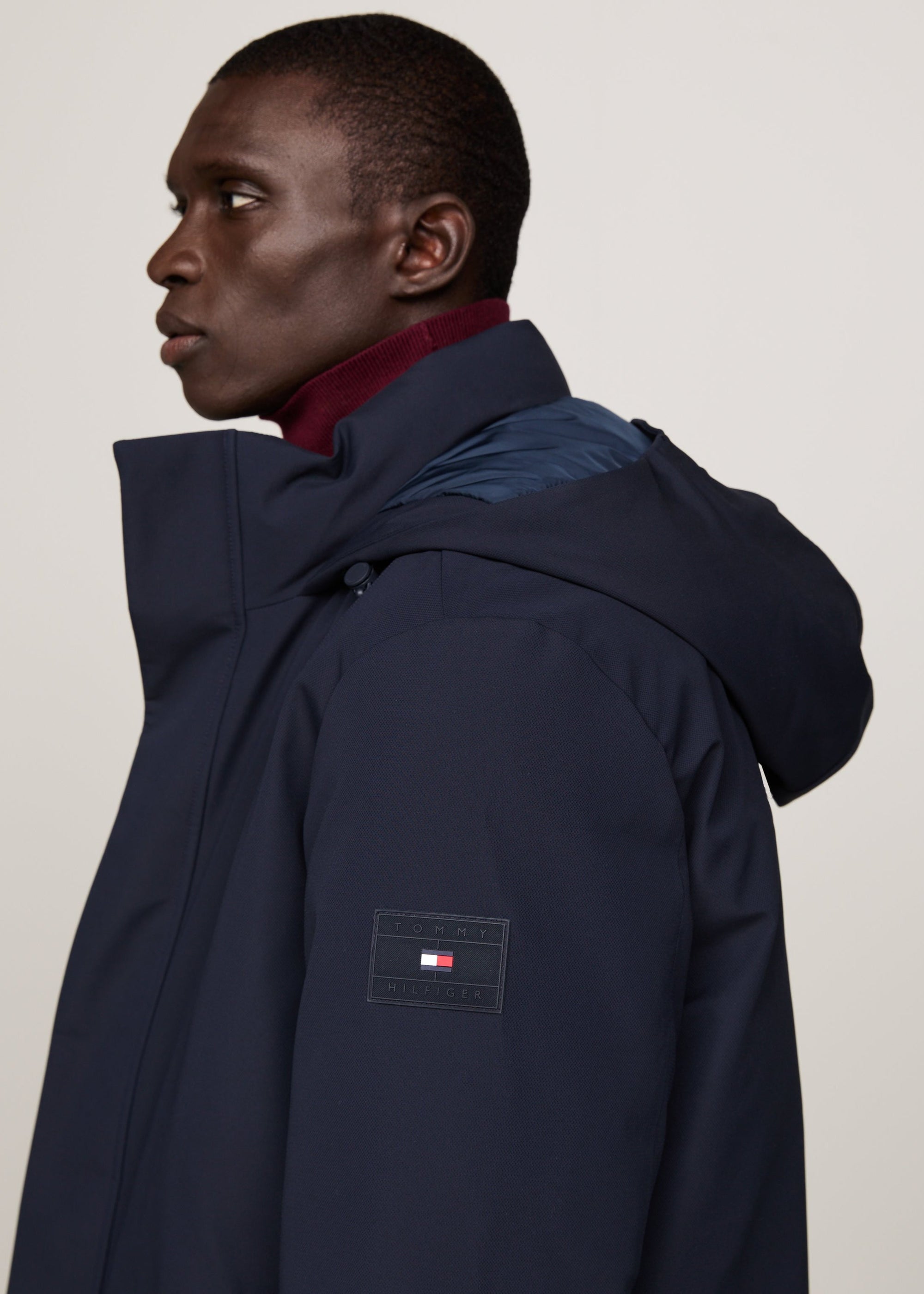 Parka Tommy Hilfiger marine pour homme | Georgespaul