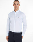 Chemise à motifs Tommy Hilfiger blanche - Georgespaul