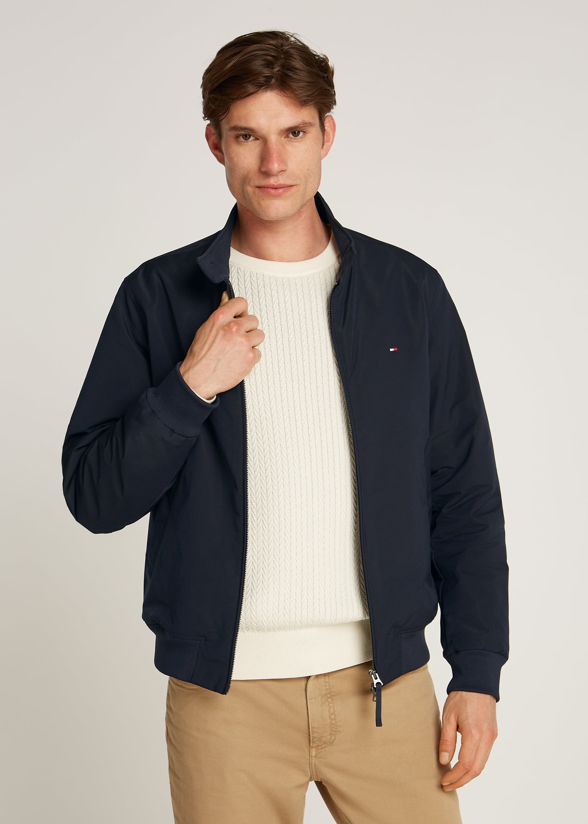 Veste déperlante Tommy Hilfiger marine pour homme | Georgespaul