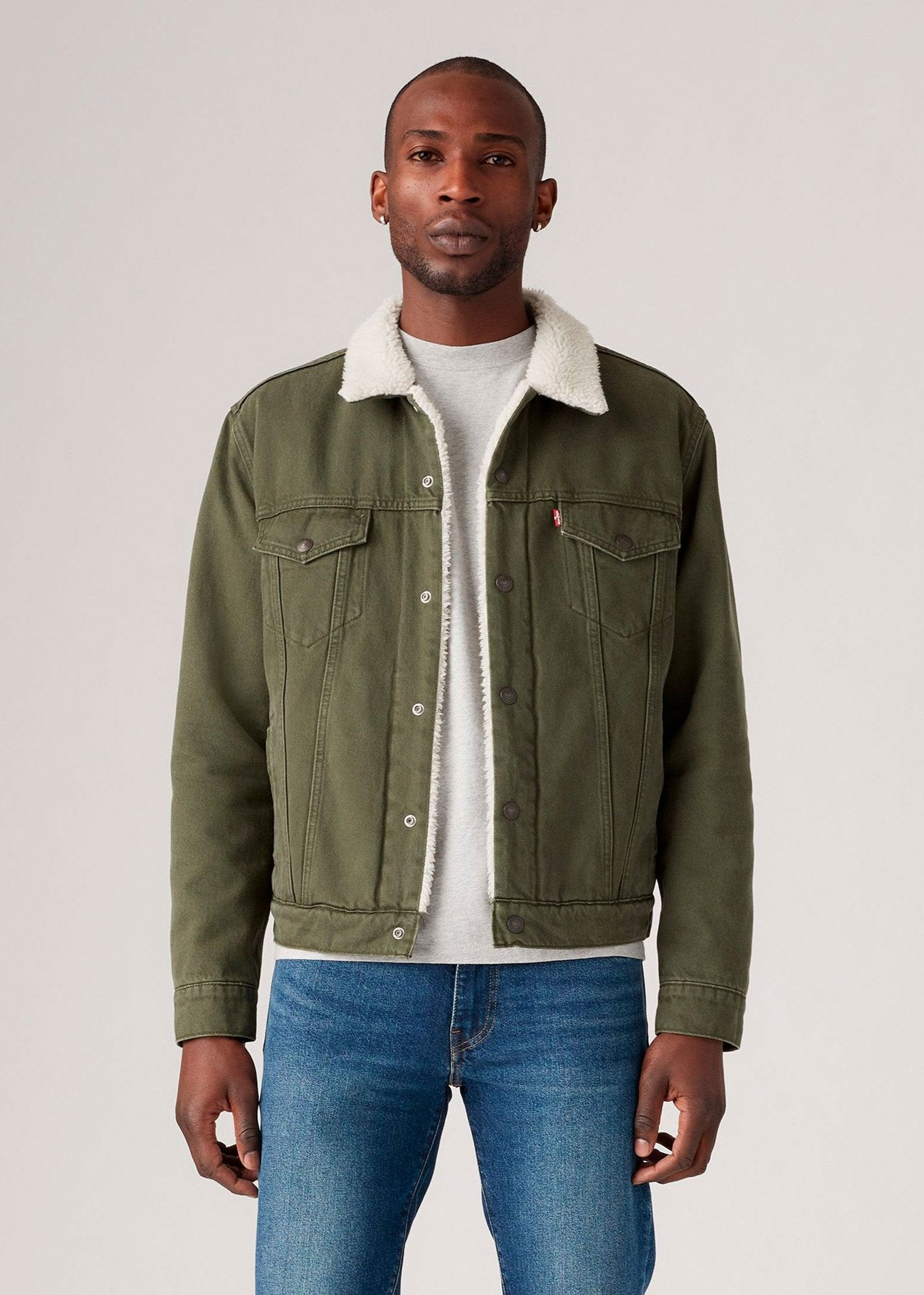 Veste Sherpa Levi&#39;s® kaki pour homme | Georgespaul