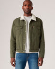 Veste Sherpa Levi's® kaki pour homme | Georgespaul