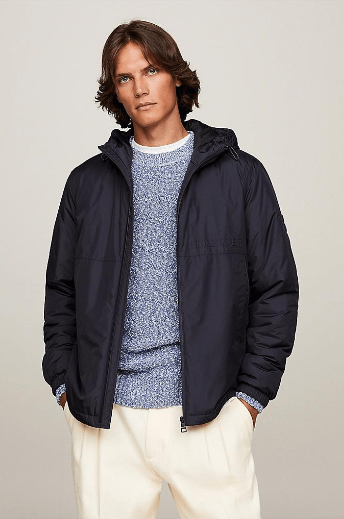 Veste à capuche Tommy Hilfiger marine - Georgespaul