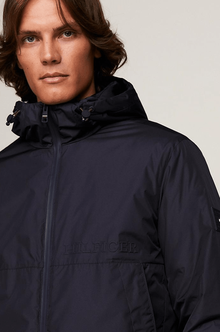 Veste à capuche Tommy Hilfiger marine - Georgespaul