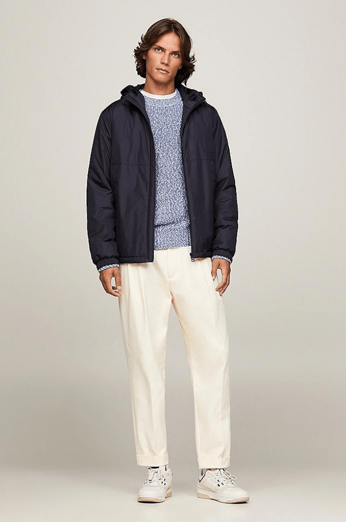 Veste à capuche Tommy Hilfiger marine - Georgespaul