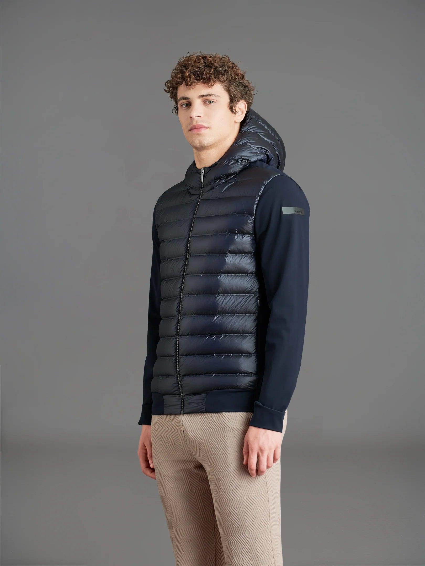 Blouson bi-matière à capuche RRD marine - Georgespaul