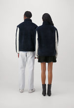 Charger l&#39;image dans la galerie, Veste bicolore Tommy Jeans marine en molleton | Georgespaul
