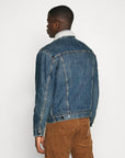 Veste fourrée Sherpa Levi's® bleue en jean - Georgespaul