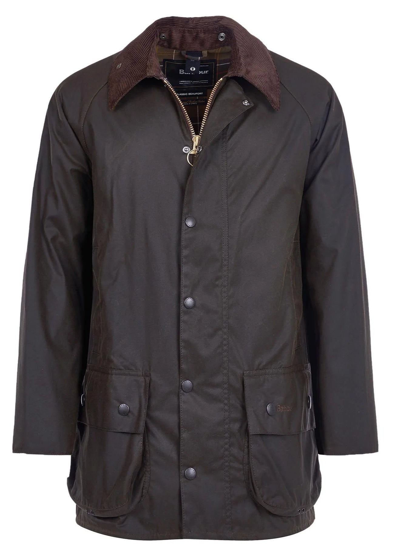 Veste Classic Beaufort Barbour marron en coton ciré