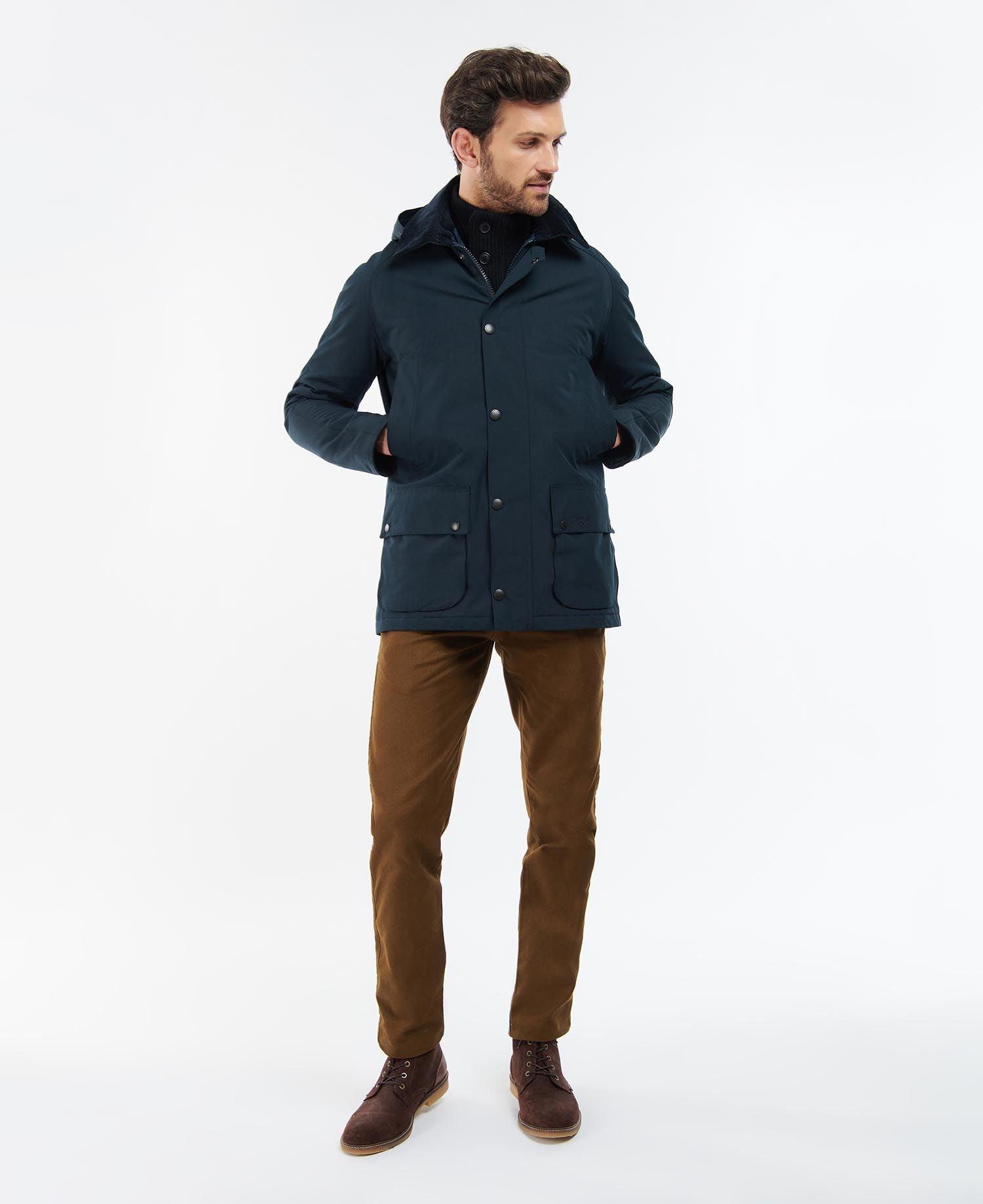 Veste imperméable à capuche Barbour marine - Georgespaul