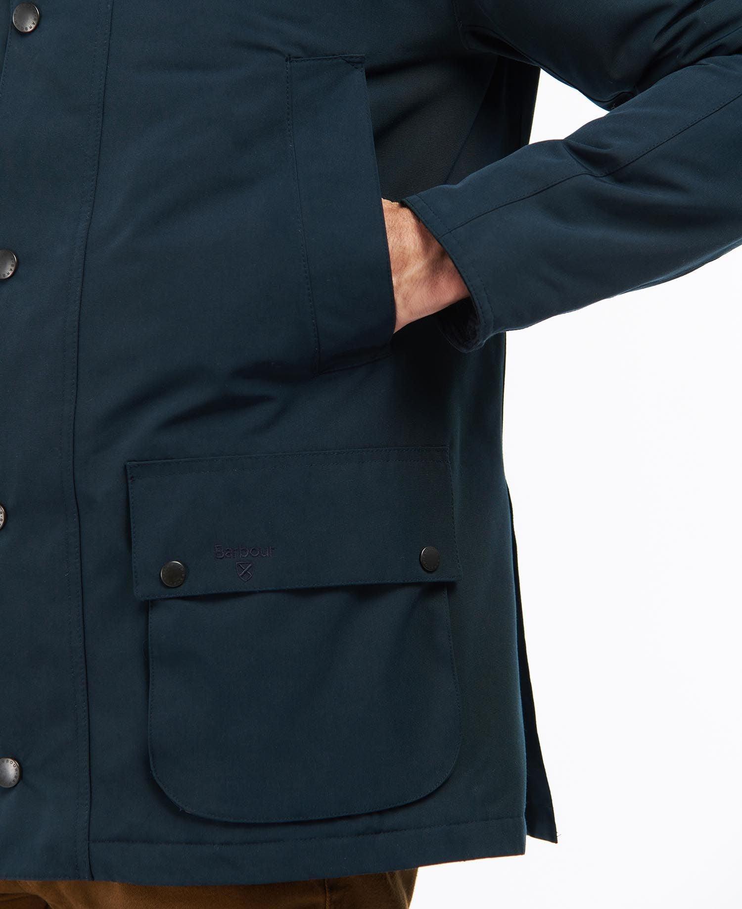 Veste imperméable à capuche Barbour marine - Georgespaul