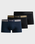 Lot de 3 boxers BOSS homme noirs et bleus | Georgespaul