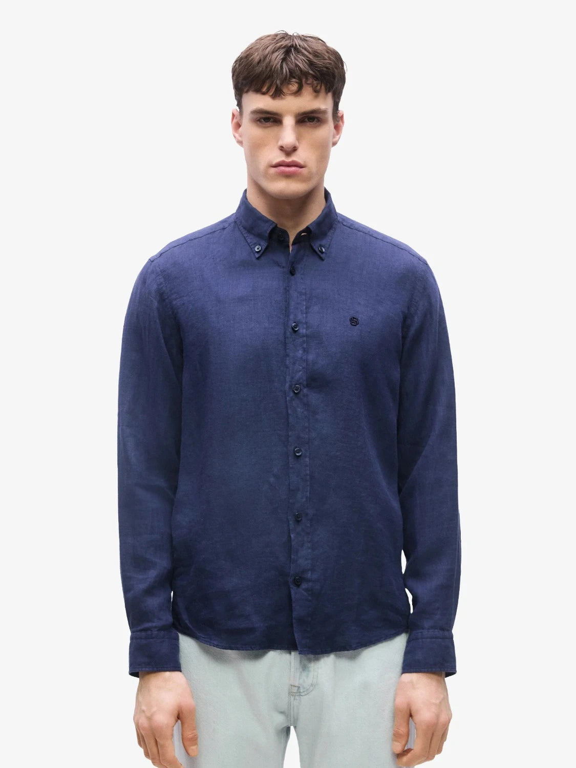 chemise-boss-homme-bleu-lin-50556077404-face-porte