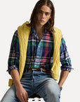 Chemise à carreaux Ralph Lauren bleue en coton