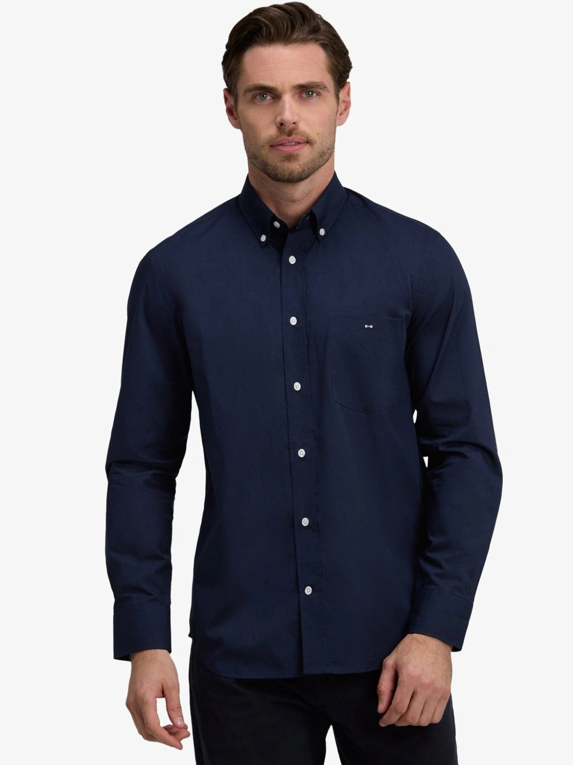 chemise-eden-park-marine-homme-H26CHECL0009BLF-face-zoom