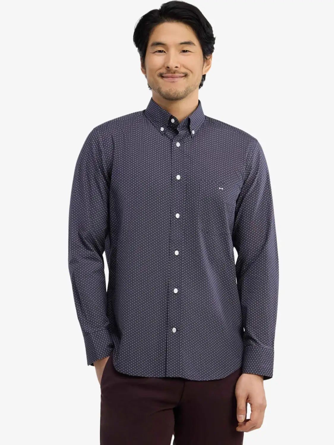 chemise-eden-park-marine-homme-H26CHECL0039GRM1-face-zoom